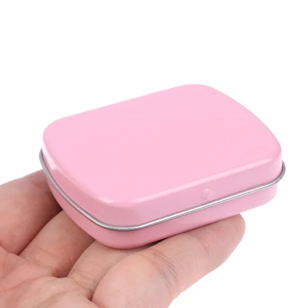 1Pc Portable Mini Metal Tins Flip Storage Box Case Organizer Jewelry Survival Money Coin Candy Key Container Jar Cans with lid 4