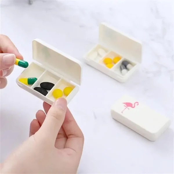 1PC Drug Tablet Dispenser Organizer Container Mini Travel Pill Case Pill Box Storage Dispensing Splitter 4