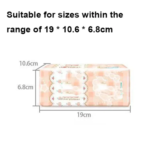 Nordic Style Tissue Box Fabric Bag Cover, Portable Pumping Napkin Storage, Rectangle, Monochromatic, Car, Office 5