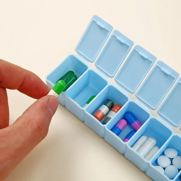 Weekly Pill Box Strip Type 7 Days A Week Medicine 7 Compartments Sub-packing Medicine Box Convenient Storage Box Pill Organizer 4