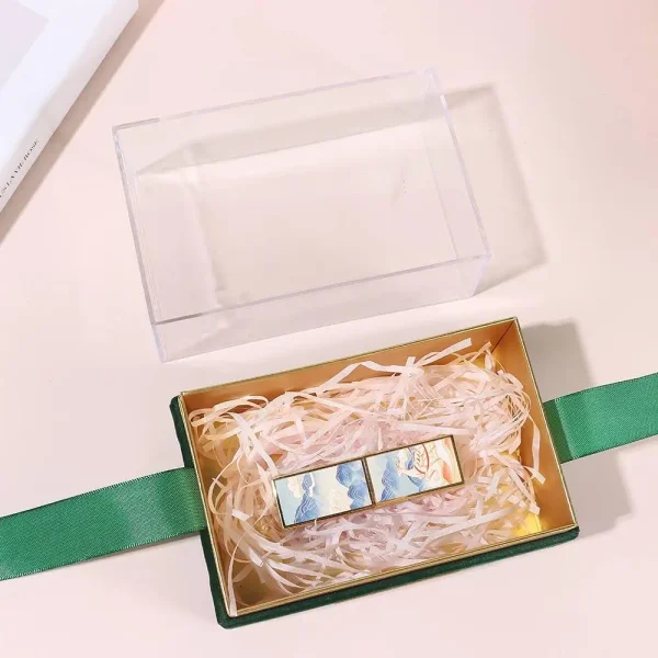 Transparent Acrylic  Light Luxury Bow Present Box Valentine's Day Gift Box Wedding Hand Gift Box Birthday Party Wedding Supply 2