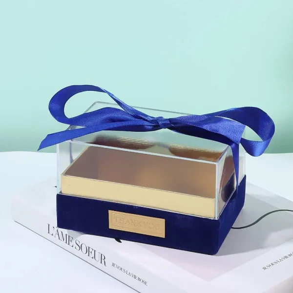 Transparent Acrylic  Light Luxury Bow Present Box Valentine's Day Gift Box Wedding Hand Gift Box Birthday Party Wedding Supply 3