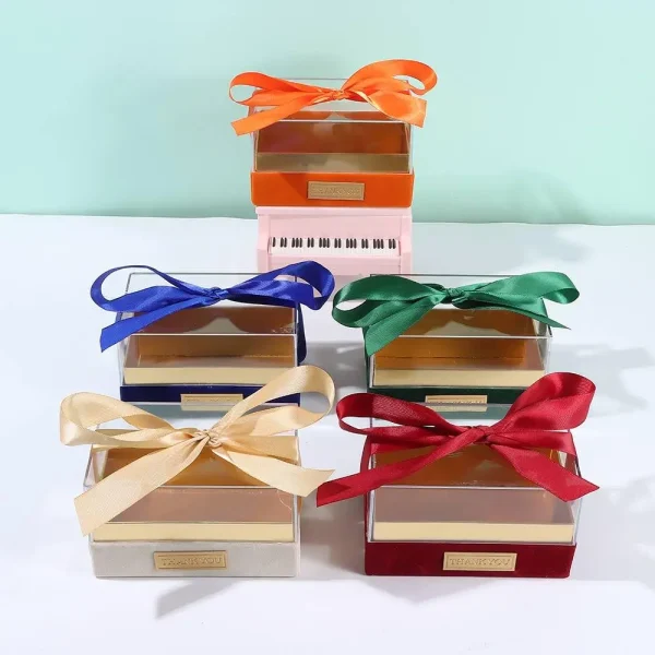 Transparent Acrylic  Light Luxury Bow Present Box Valentine's Day Gift Box Wedding Hand Gift Box Birthday Party Wedding Supply 4