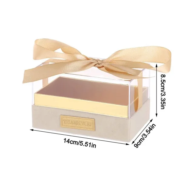 Transparent Acrylic  Light Luxury Bow Present Box Valentine's Day Gift Box Wedding Hand Gift Box Birthday Party Wedding Supply 6