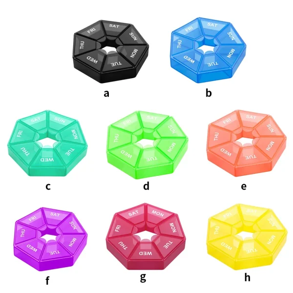 7 Grids  Pill Case Plastic 7 Days Candy Box Portable Storage Tablet Holder Travel Organizer  Dispenser Container 3