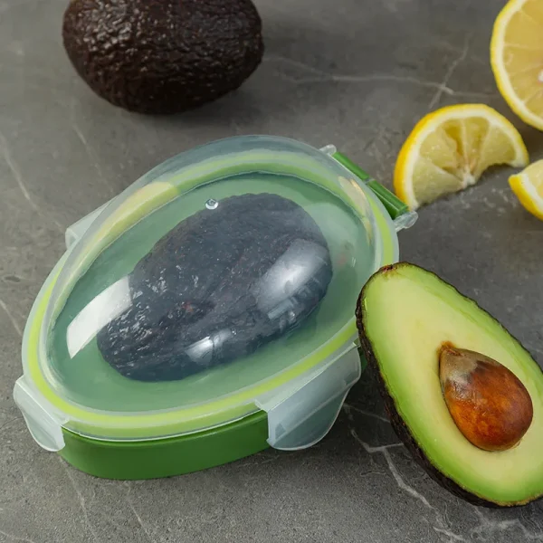 Portable Kitchen Storage Box with Transparent Lid, Avocado Crisper, Fresh-Keeping Storage Box, Home Sealed Box for Avocado 1