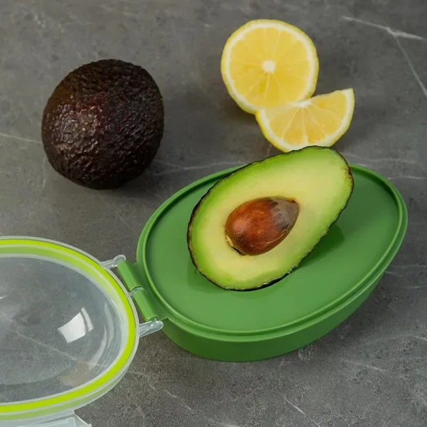 Portable Kitchen Storage Box with Transparent Lid, Avocado Crisper, Fresh-Keeping Storage Box, Home Sealed Box for Avocado 2