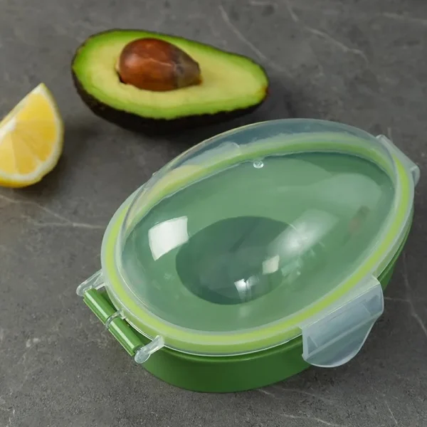 Portable Kitchen Storage Box with Transparent Lid, Avocado Crisper, Fresh-Keeping Storage Box, Home Sealed Box for Avocado 4
