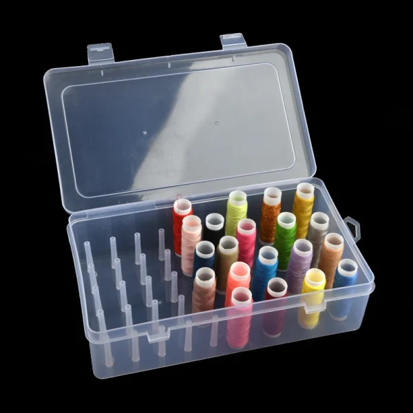 Sewing Thread Storage Box 42 Pieces Spools Bobbin Carrying Case Container Holder Craft Spool Organizing Case Sewing Storage 2