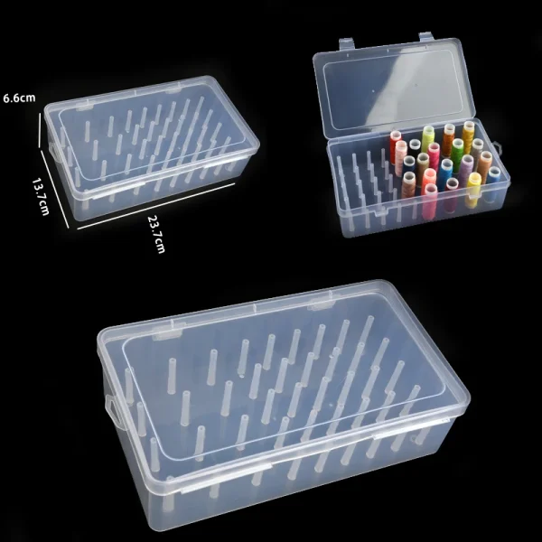 Sewing Thread Storage Box 42 Pieces Spools Bobbin Carrying Case Container Holder Craft Spool Organizing Case Sewing Storage 4