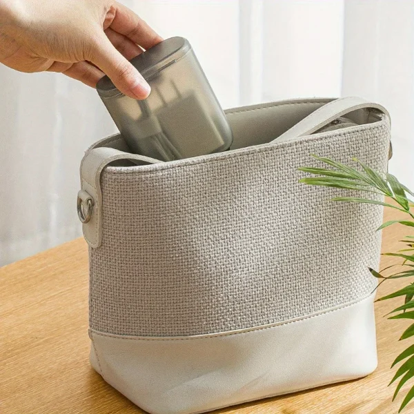 Portable Mobile Phone Data Cable Headphone Charger Storage Box Transparent Belt Cover Jewelry Miscellaneous Storage Organizer 6
