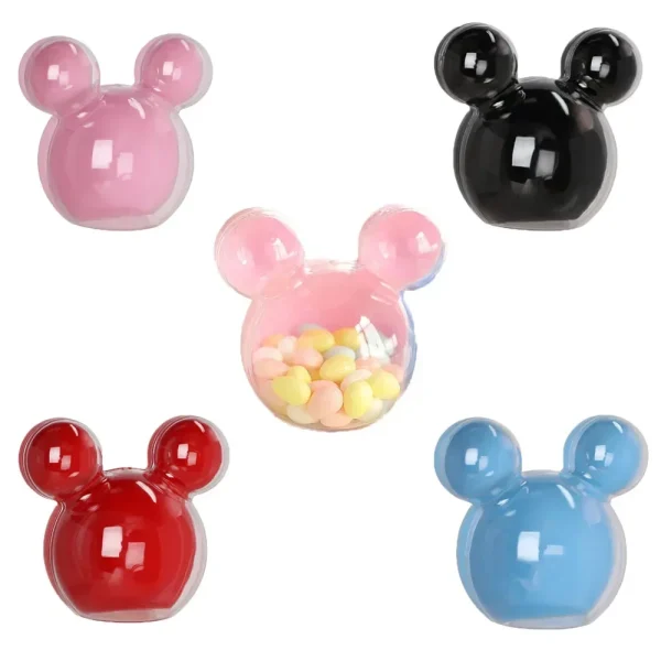 New Mckey Mouse 12 Piece/batch Plastic Candy Box Children's  Birthday Party Decorative Candy Box Baby Shower Supplie 1