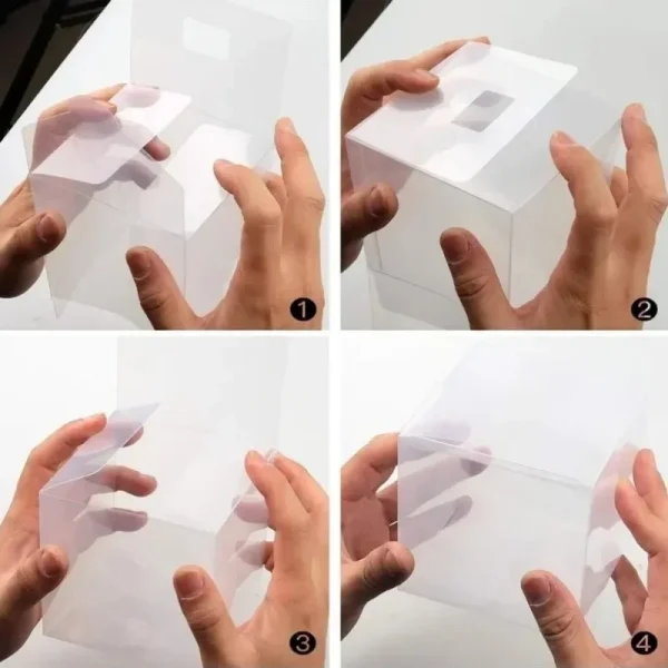 10pcs Square Transparent PVC Folding Buckle Cover Plastic Box Chocolate/toy/jewelry/candy/wedding Gift/birthday Gift Display Box 5