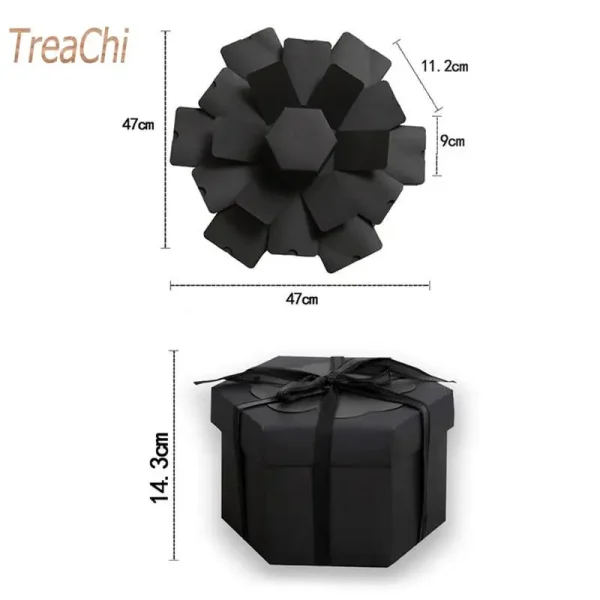 Surprise Confession Handmade Diy Album Creative Gift Box Explosion Box Hexagon Multi-Layer 4