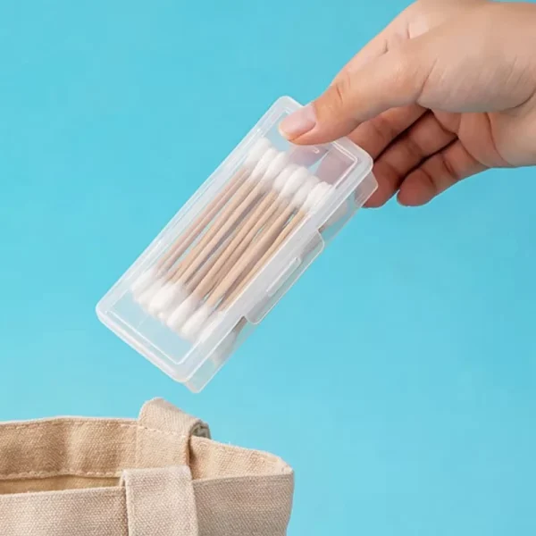 Portable Travel Medicine Box Cotton Swab Holder Case Detal Floss Jewelry Box 3