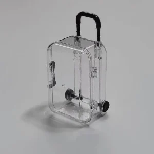 Mini Luggage Storage Box Cute Clear Suitcase Candy Box Creative Wedding Candy Box Small Trolley Case Jewellery Organiser 1