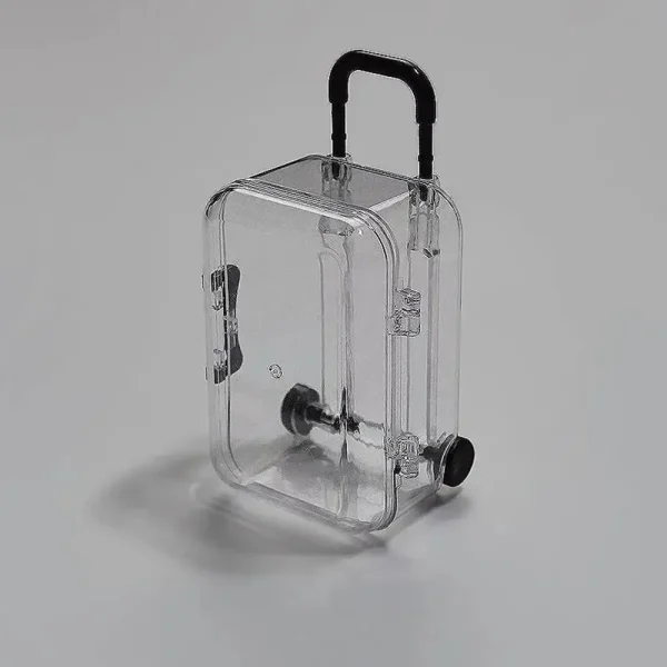 Mini Luggage Storage Box Cute Clear Suitcase Candy Box Creative Wedding Candy Box Small Trolley Case Jewellery Organiser 1