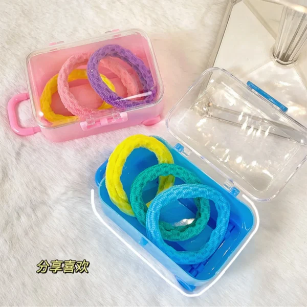 Mini Luggage Storage Box Cute Clear Suitcase Candy Box Creative Wedding Candy Box Small Trolley Case Jewellery Organiser 4