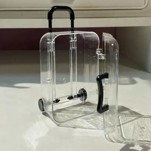 Mini Luggage Storage Box Cute Clear Suitcase Candy Box Creative Wedding Candy Box Small Trolley Case Jewellery Organiser 5