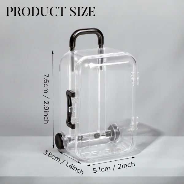 Mini Luggage Storage Box Cute Clear Suitcase Candy Box Creative Wedding Candy Box Small Trolley Case Jewellery Organiser 6