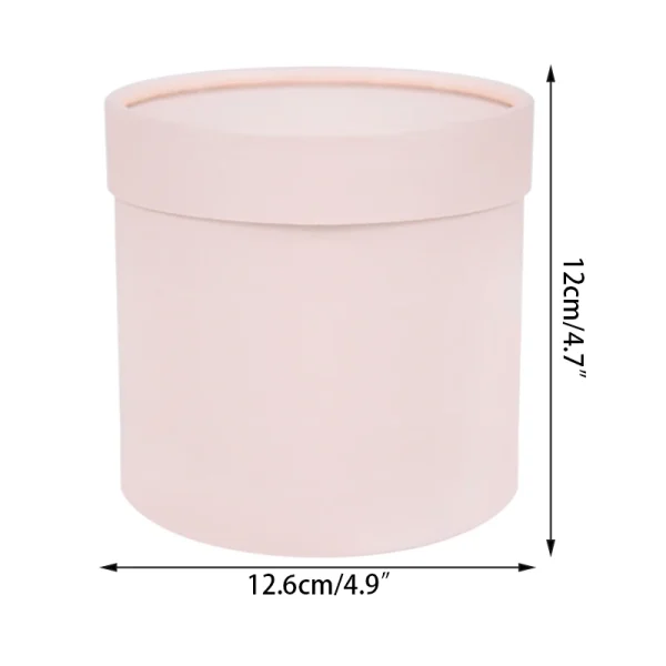 Flower Box 12cm Round Cardboard Gift Boxes Wedding Party Rose Flower Packaging Decoration Valentine's Day Gifts Supplies 6