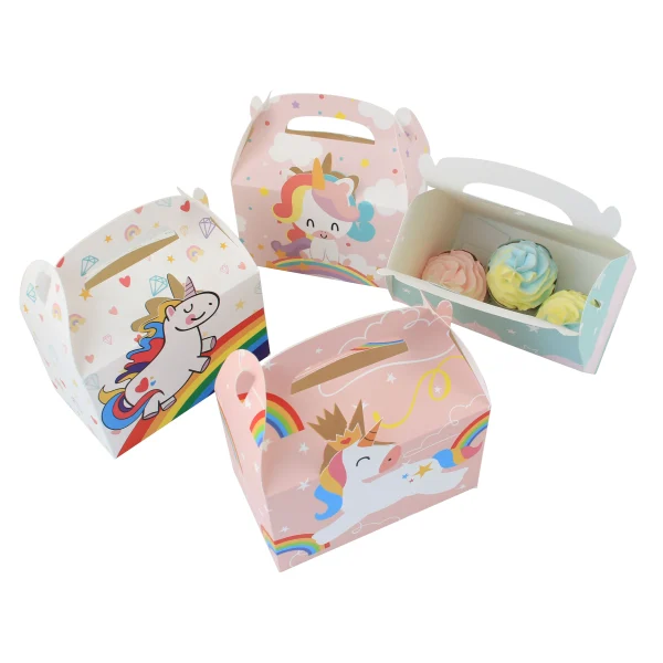 12PCS Unicorn Gift Boxes Party Supplies Favor Boxes Unicorn Theme Treat Boxes Candy Goodies Gift Boxes for Kids Birthday Party 6