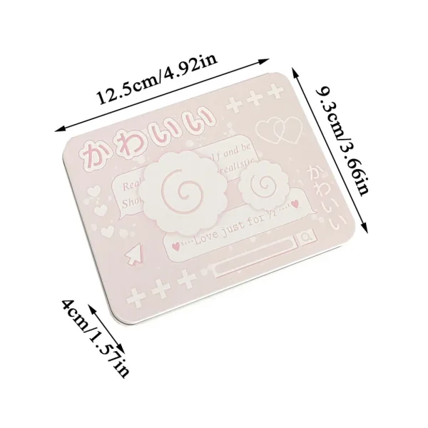 Metal Rectangular Empty Tin Box Cartoon Fish Cakes InsIdol Photocards Holder Jewelry Organizer Sticker Storage Box Stationery 2