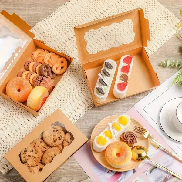 15/30pcs Kraft Paper Gift Boxes Cookies,Bread,Candy And More-Suitable For Thanksgiving,Christmas,Weddings,Birthdays 3