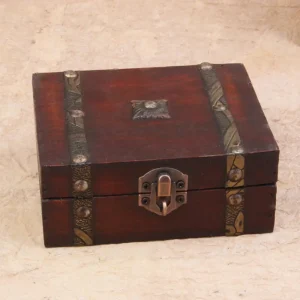 Retro Storage Box Jewelry Wood Wooden Lock Catch Organizers Vintage Gifts Container Sundries Organizer Storages Boxes 1