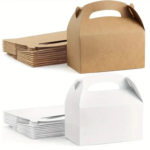 10/30 pack, party packaging box, kraft paper candy box, DIY party decoration cake box, packaging box, wedding decorations 1