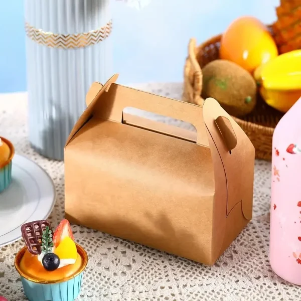 10/30 pack, party packaging box, kraft paper candy box, DIY party decoration cake box, packaging box, wedding decorations 3