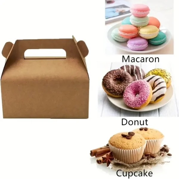 10/30 pack, party packaging box, kraft paper candy box, DIY party decoration cake box, packaging box, wedding decorations 5