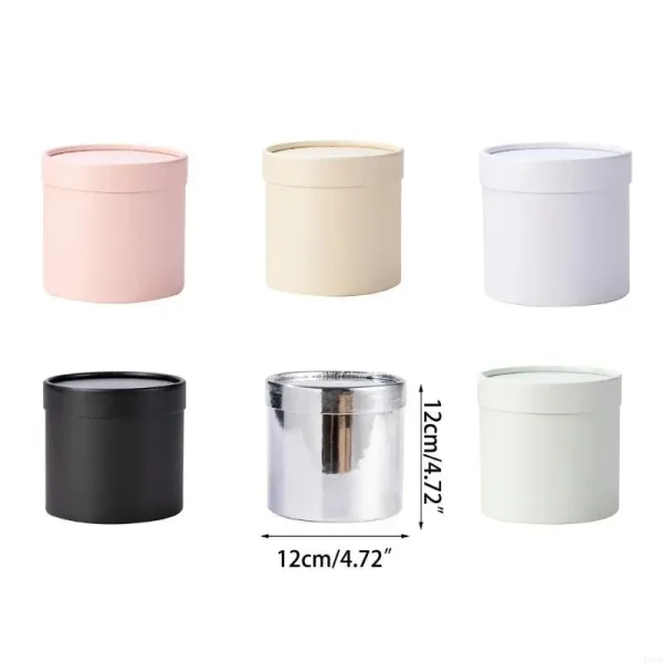 Y51B Flower Box Round Cardboard Gift Boxes Wedding Party Rose Flower Packaging Decor 6