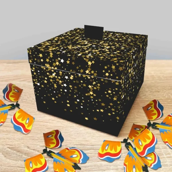 Creative Prank DIY Butterfly Explosion Gift Box Surprise Flying Butterfly Box Party Decorations 3