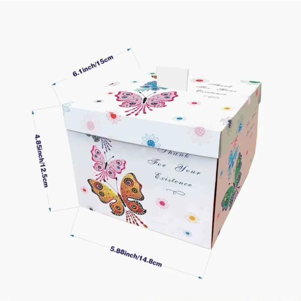 Creative Prank DIY Butterfly Explosion Gift Box Surprise Flying Butterfly Box Party Decorations 5