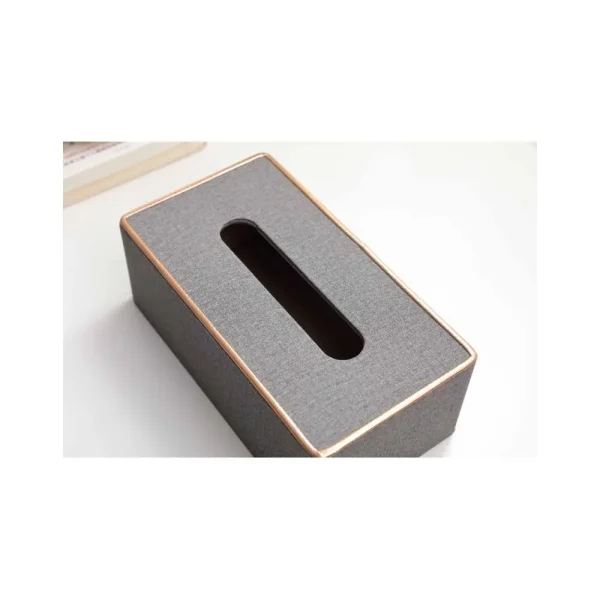 1 Pcs PU Leather Tissue Box, Multi-purpose Rectangular Large Capacity Tissue Box Cover for Bathroom, Living Room, Home Office 3