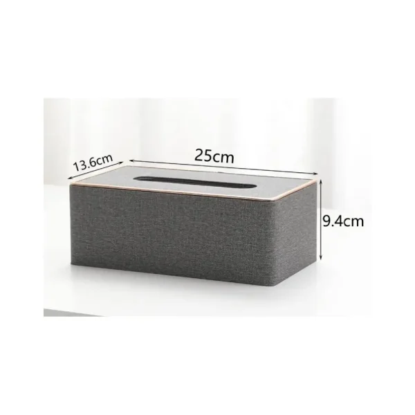 1 Pcs PU Leather Tissue Box, Multi-purpose Rectangular Large Capacity Tissue Box Cover for Bathroom, Living Room, Home Office 6