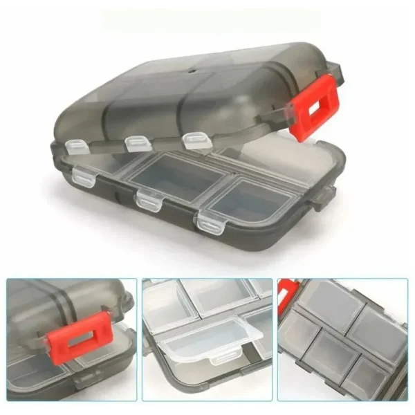 Convenient Travel Pill Organizer Dispenser Portable Pocket Pharmacy Medicine Box Small Case 10 Grids Storage Vitamin Fish Oil 5
