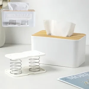 Paper Towel Spring Tray Tissue Box Automatic Rising Elastic Support Drawing Paper Holder Practical Home Gadgets 1