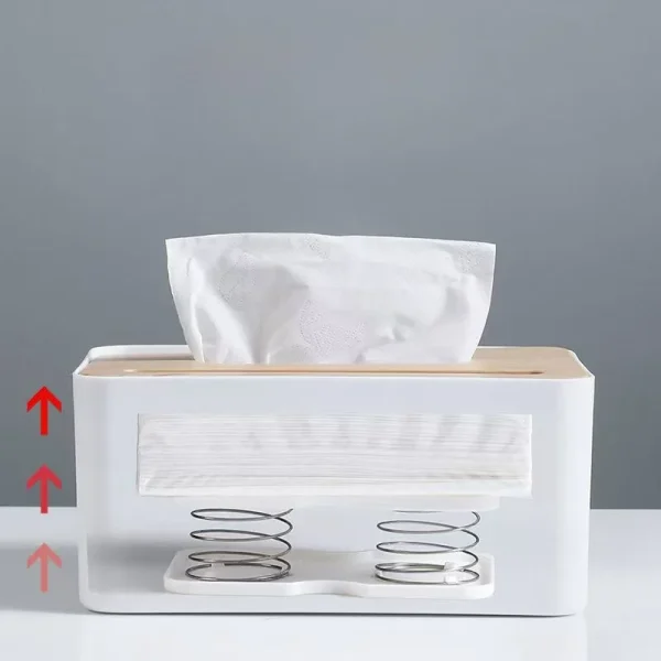 Paper Towel Spring Tray Tissue Box Automatic Rising Elastic Support Drawing Paper Holder Practical Home Gadgets 4