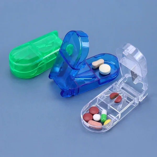 1pcs Portable Pill Cutter Splitter Divide Medicine Storage Tablet Splitters Cut Slicer Home Pill Cases Dispenser Pill Box 1