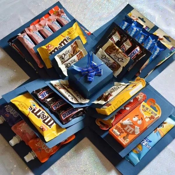 Explosion Box DIY Explosion Surprise Gift Box Assembled Handmade snack Box for Birthday Gift Anniversary Valentines Day Wedding 2