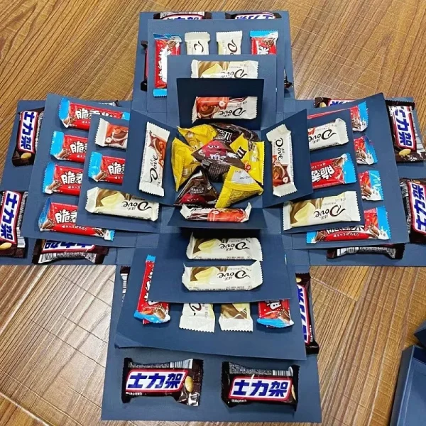 Explosion Box DIY Explosion Surprise Gift Box Assembled Handmade snack Box for Birthday Gift Anniversary Valentines Day Wedding 3