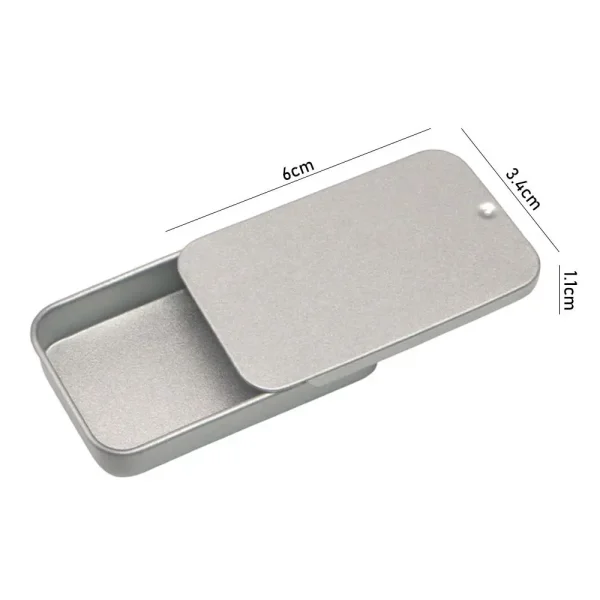 Rectangular Sliding Cover Push Pull Tin Box Candy Pills Aromatherapy Solid Ointment Drawer Type Small Iron Bird Training Tools 6