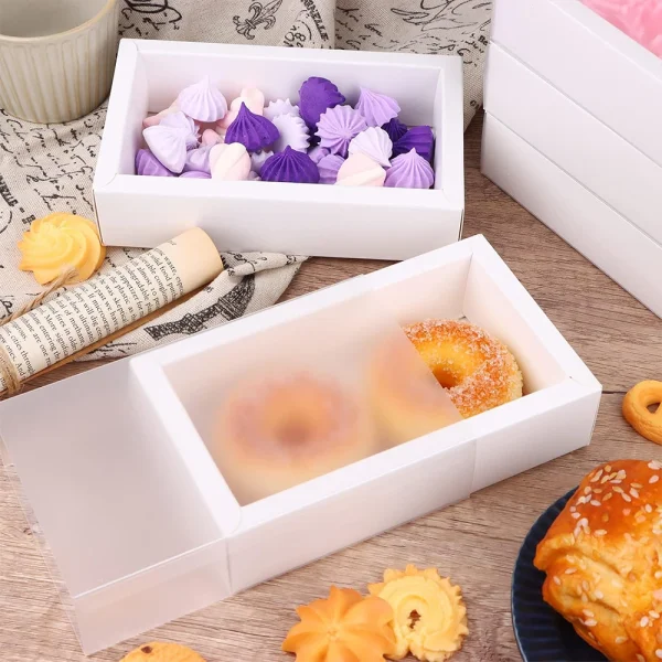 10Pcs Pull-Out Gift Boxes Drawer Kraft Paper Boxes with Clear Window Gift Jewelry Packaging Business Wedding Birthday Party 5