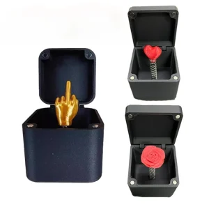 Spoof  Gift Box Middle Finger Surprise Gift Box Christmas Fun Prank Funny Gift Office Desk Home Décor 1