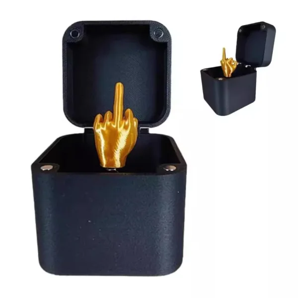 Spoof  Gift Box Middle Finger Surprise Gift Box Christmas Fun Prank Funny Gift Office Desk Home Décor 6