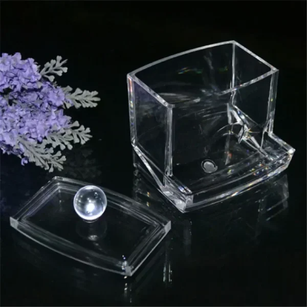 Acrylic Cotton Swabs Storage Holder Box Portable Transparent Makeup Cotton Pad Cosmetic Container Jewelry Organizer Case 5