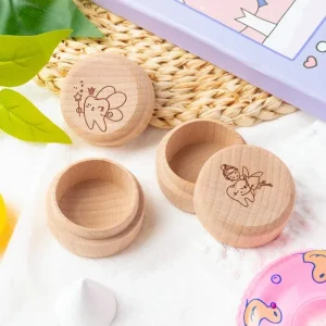 1Pcs Free Personalized Tooth Wooden Box Tooth Keepsake Holder Birthday Gift for Girl Boy Baby Tooth Storing Shed Teeth Wood Box 1