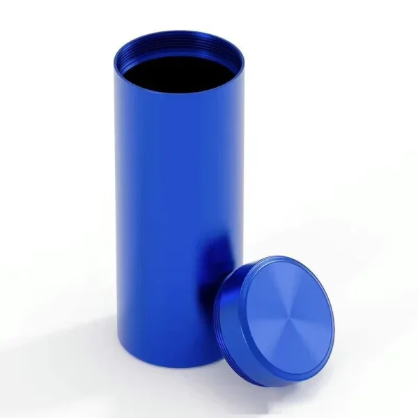Portable Sealed Jar Travel Moisture-proof Solid Color Nut Candy Food Storage Container Tea Can Metal Box Stainless Steel 2